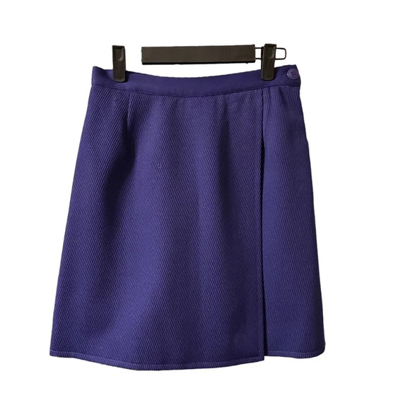 VERSACE JEANS COUTURE PURPLE FAUX WRAP SKIRT - Picture 1 of 5